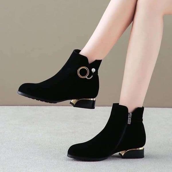 Hot sale Women's Women Ankle Boot Low Heel Shoe Plus Size 43 Short Female Shoes Ladies Autumn Winter Boots