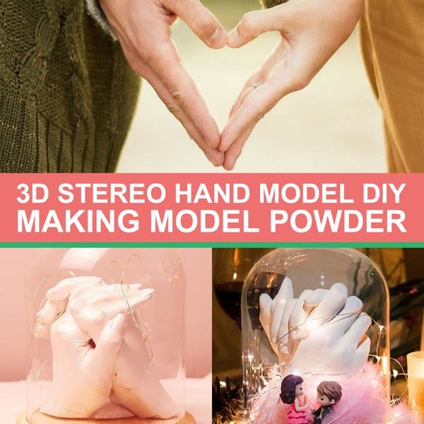 DIY Replica 3D Hand & Foot Print Mold Powder Gypsum Powder Baby Birthday Gift Handprint Footprint Gift Plaster Casting Kit