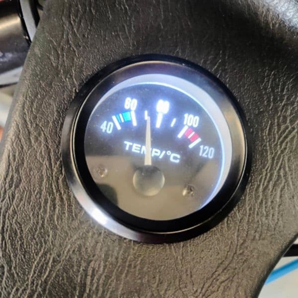 52mm Water Temp Celsius Gauge Auto Water Temperature Meter LED White Light Water Tank Level Indicator 12V with Water Temp Sensor