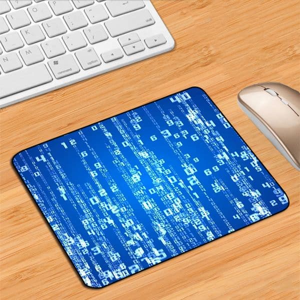Mause Pad Gamer Rug Matrix Binary Code Mouse Pads Deskmat Desktop Table Mat Pc Gaming Computer Desk Protector Kawaii Accessories