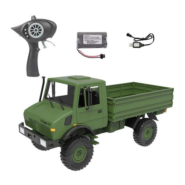 EBOYU WPL P06 RC Military Truck 1:12 4WD 2.4GHz RC Car with Headlight Remote Control Crawler Off-road Pick-up Truck RTR Toys