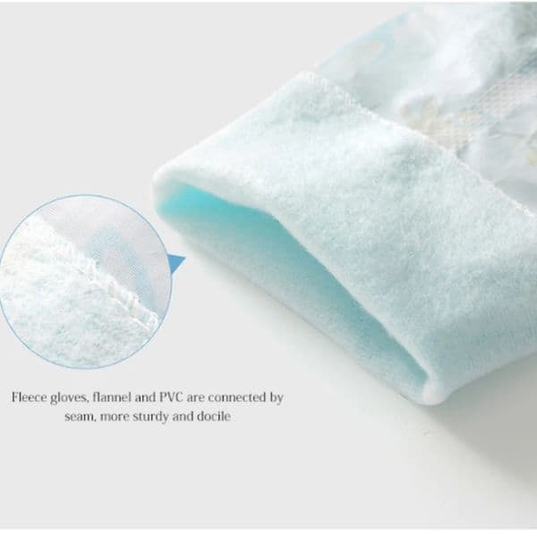 Dishwashing Gloves Elastic Wide Mouth Lengthened Pvc Plus Velvet Thickening Waterproof Cleaning and Washing Clothes Gloves