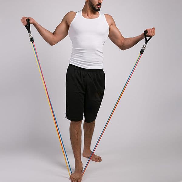 11piece Resistance Bands With Alloy Hook Fine Stitching Max 68kg Resistance Tear-resistant Bands
