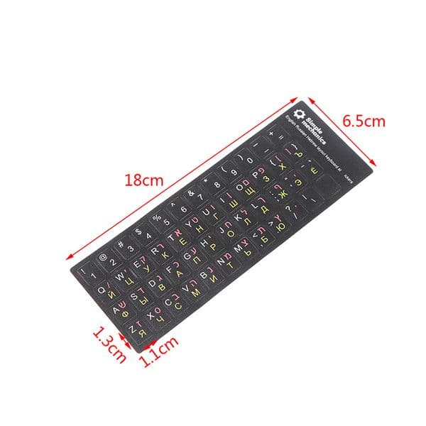 1pc Matte Hebrew Keyboard Stickers Language-English Arabic Russian Letter Protective Film For Laptop Computer Accessories fd3d3