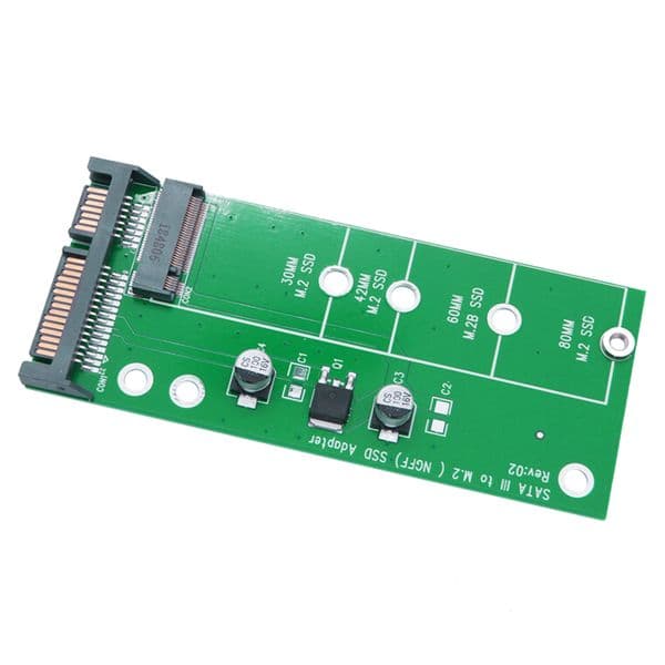 M.2 SSD Adapter B Key M2 SATA Riser SATA3 6G Card M2 To SATA Adapter 2.5 Inch SSD Adapter Card Supports 2230/42/60/80 M.2 SSD