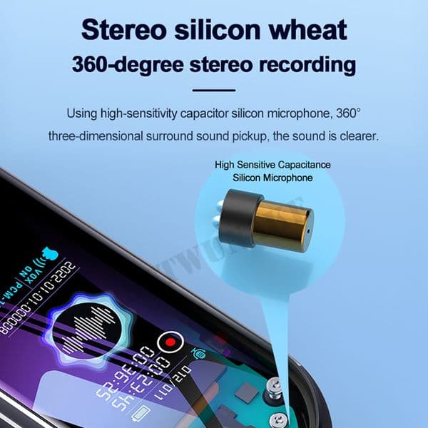 Voice Recorder Professional Recording Activated Audio Sound Digital Dictaphone USB PCM 1536Kbps Music MP3 Player