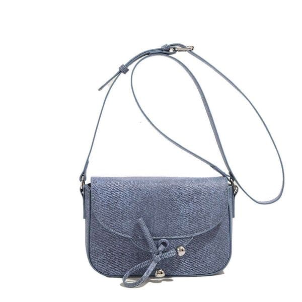 2024 new cowboy bow tie crossbody minority foreign style female senior sense-age small square bag