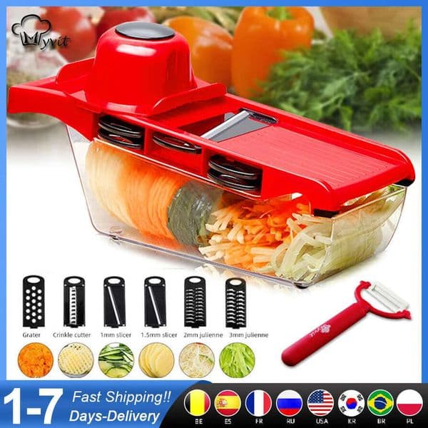Cutter Grater For Vegetables Slicers Shredders Multi Slicer Peeler Carrot Fruit 6 In 1 Gadgets Vegetable Cutting Tools