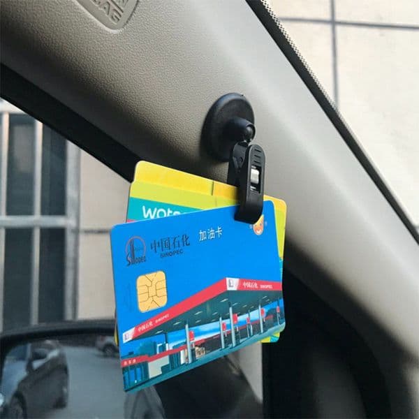 8PCS Car Interior Window Clip Mount Black Suction Cap Clip Plastic Sucker Removable Holder For Sunshade Curtain Towel Ticket