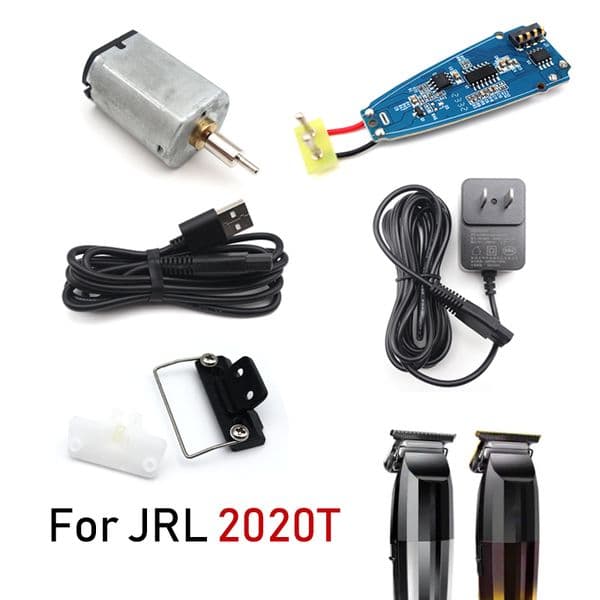 Professional Hair Clipper Repair Parts - Spring Kit, PCB, Motor, Charger Cable | for 2020T Hair Trimmer - Repairment Accessories