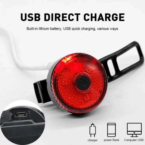 Bicycle Taillight LED Usb Rechargeable Bike Light Multi Lighting Modes Cycling Red Warning Lamps Bicycle Accessories