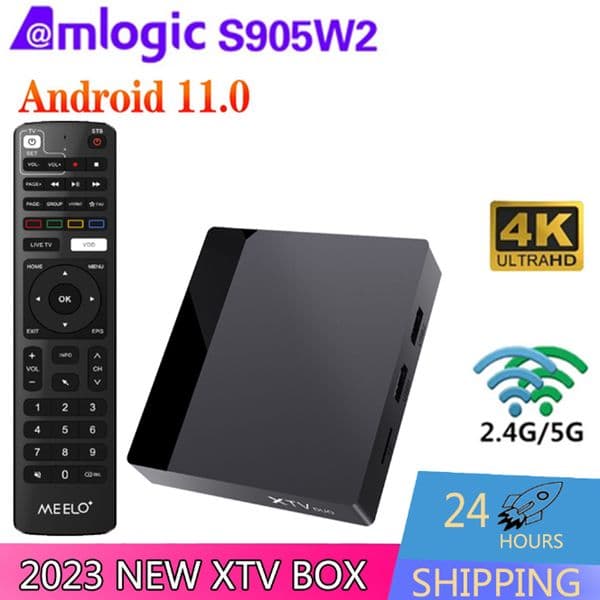 XTV DUO Meelo 4K UHD Android11 HDR Smart TV Box Decoder Dual WiFi LAN 100M HD AV1 HDR Smartest Player 1c175