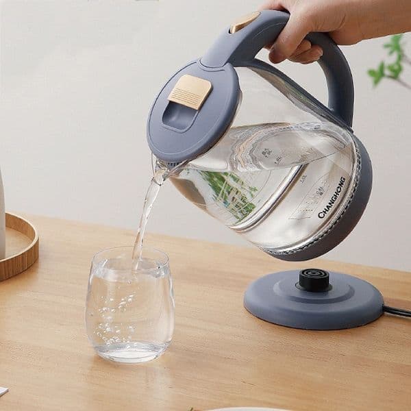 220V Electric Kettle Home Blue Light Glass Kettle Quickly 1500W Boiled Kettle Tea Maker Automatic Power Off Kitchen Tools 2L f9a3c