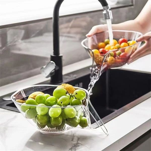 Multifunctional Drain Basket Drain Bowl Household Sink Vegetable Basin Kitchen Washikitchen colanderng Fruit Plate Plastic