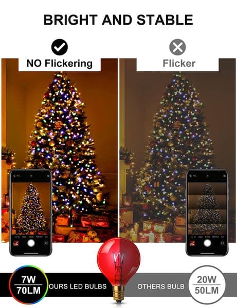 G40 Multicolor Replacement Lamp Bulb E12 7W Globe Tungsten String Light Bulbs 220V For Patio Wedding Christmas Decoration 05f1b