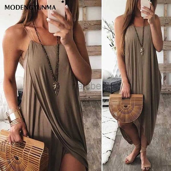 Maternity Dresses Loose Casual Lady Summer Long Dress Women Maxi Elegant Sleeveless Sling Vestido Party Dress Boho Beach Dress Maternity Dress 240412