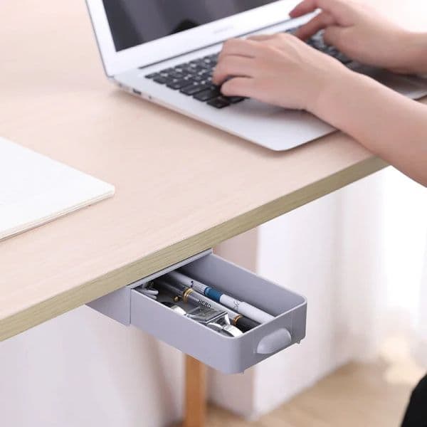 Under Desk Drawer Office Storage Can Pasted Box Side Stationery Cosmetic