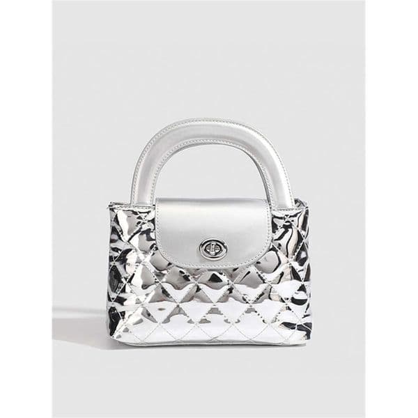 2024 new fashion niche design Dia check patent leather chain all commuter hand bill shoulder crossbody bag