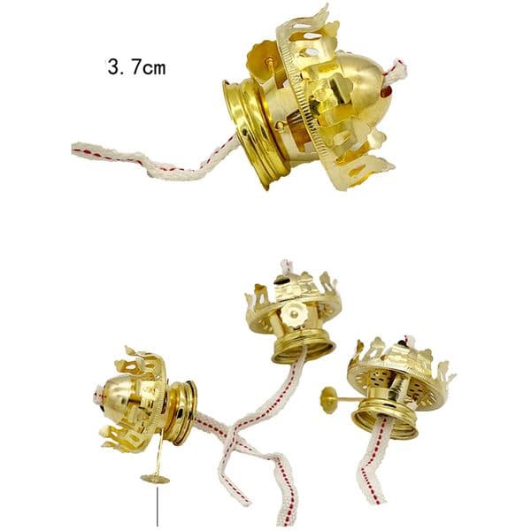 L555 Kerosene Lamp Burner-Wick Holder Replacement-Wick 0.9cm Flat Wicks For Vintage Oil Lamp Lotus Lamp Head Metal Kerosene Head