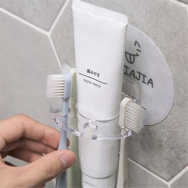 1PC Plastic Toothbrush Holder Toothpaste Storage Rack Shaver Tooth Brush Dispenser Bathroom Organizer Accessories Tools