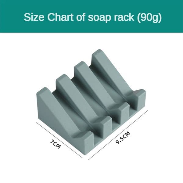 Tilt Solid Color Silicone Soap Holder Portable Silica Gel Drain Soap Dish Household Soap Holder Simple Solid Soap Tray Drain 90g
