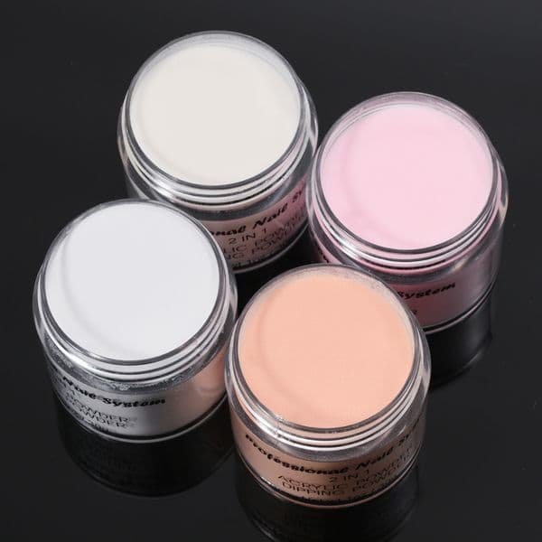 Acrylic Powder Set - 4 Colors Acrylic Powder Professional Nail DIY Kit Polymer Colored Acrylic Nail Powder for Extension/Carving