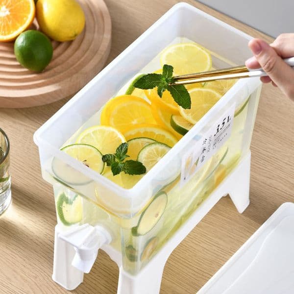 3.5L Juice Lemonade Dispenser Leakproof Beverage Dispenser with Spigot Juice Containers for Fridge for Parties Stand & Daily Use