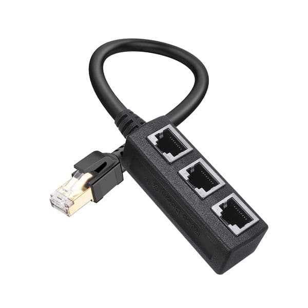 RJ45 Ethernet Socket Splitter Extender Modular Plug Adapter Cable Adapter Splitter Port Network for Cat 5e Cat 5