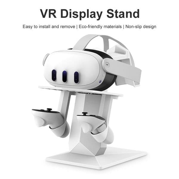 VR Display Stand Desktop Stable Virtual Reality Display Stand Non-slip Removable Adjustable for Meta Quest 3 VR Accessories