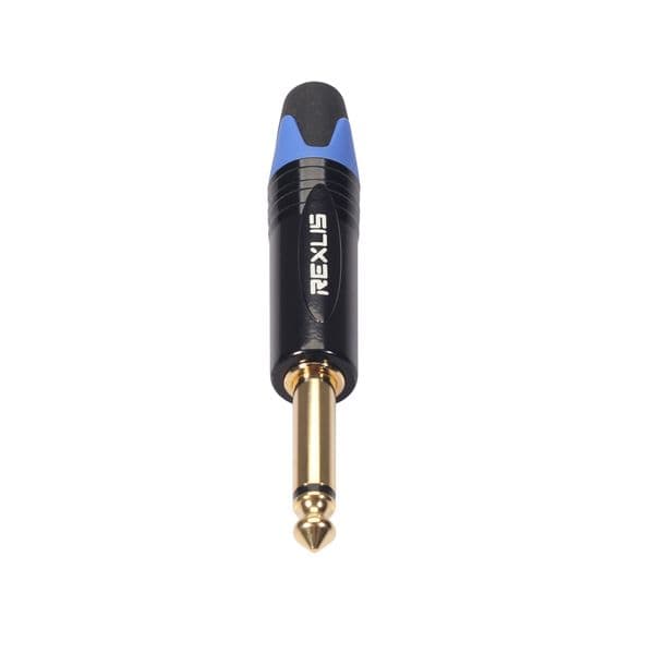 Mono 6.35MM Jack 6.3MM Male Plug Connector Aluminum Tube Brass Gold Plated 1/4 Inch Microphone Plug Audio Cable Connector