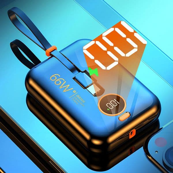 66w Portable Ultra Fast Power Bank 10000mah Poverbank Digital Display Screen For Xiaomi Iphone Samsung External Battery Pack
