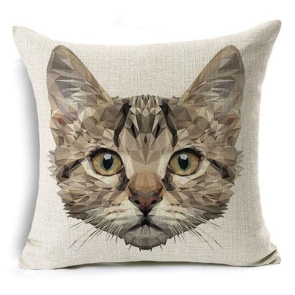 45x45cm Cat Pillow Case Animal Print Cushion Cover Decorative Throw Pillow Cover