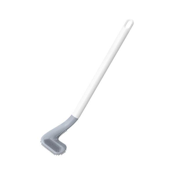 Silicone Long Golf Handle Toilet Brush With Shell Shape Holder No Dead Corner Cleaning Brush Bathroom Toilet Sets Tools Accesory
