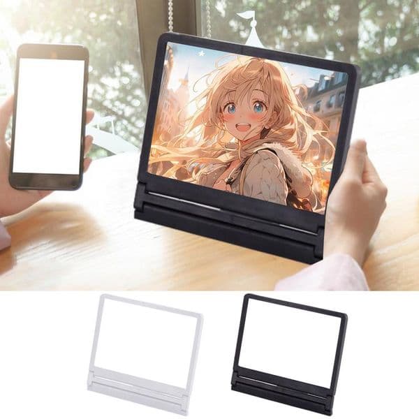 Foldable Phone Screen Magnifier HD Video Amplifier With Smart Phone Stand Bracket Eye Protection 3D Movies Phone Projector