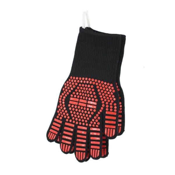 BBQ Gloves Silicone Heat-Resistant Glove Kitchen Microwave Oven Mitts 500 800 Degree Fireproof And Non-Slip Barbecue Gloves