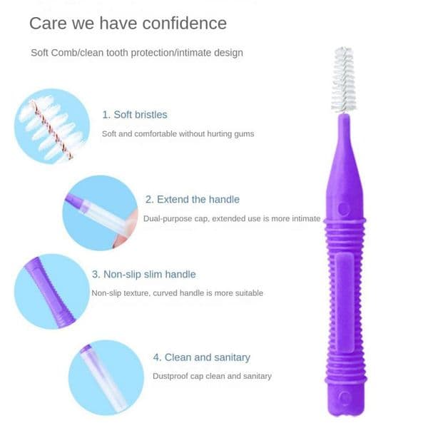 a ed Interdental Floss Push Pull Brush PCS Teeth Brushes Handheld Outdoor Oral Hygiene Tool Household Holiday mm es