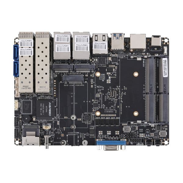 1U Rack Atom C3338R/ C3558R/ C3758R/ C3758 Onboard, 4x 10G SFP+/ 5x Intel 2.5G LAN/ Mini SAS/ console/ VGA, Mini Server/ Router