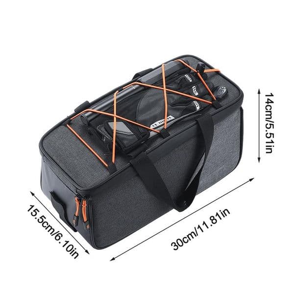 Bicycle Rack Bag Rear 6L Large Capacity Waterproof Ebike Panniers Carrier Bag Cycling Storage Bike Pouch With Reflector For