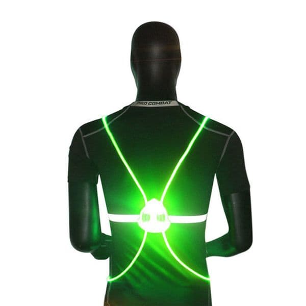 Night Outdoor Sport LED Vest - 360 Reflective High Visibility Flash Safety LED Fiber Optic Night Running Riding Colorful