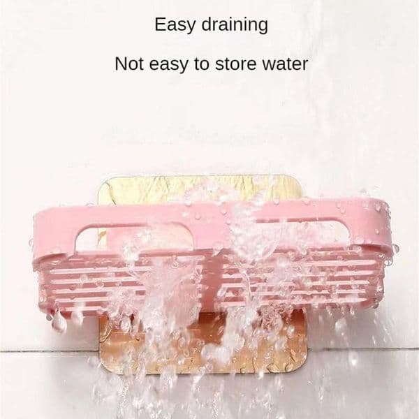 Convenient Soap Holder Easy To Install Wall Mounted Soap Dish No Trace Save Space Bathroom Shelf Wall-mounted Soap Dish Durable