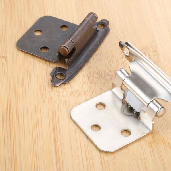 2Pcs Overlay Cabinet Hinges Self Close Cabinet Door Hinge Kitchen Cupboard Flush Hinge Antique Furniture Hardware 71*38*35mm