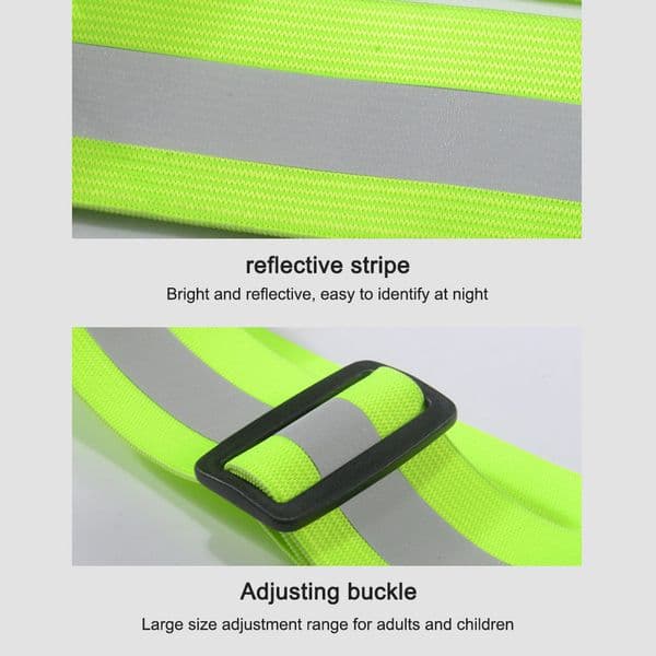 LED Night Work Security Vest USB Rechargeable Reflective Running Cycling Safety Vest High Visibility Warning Lights Elastic Band