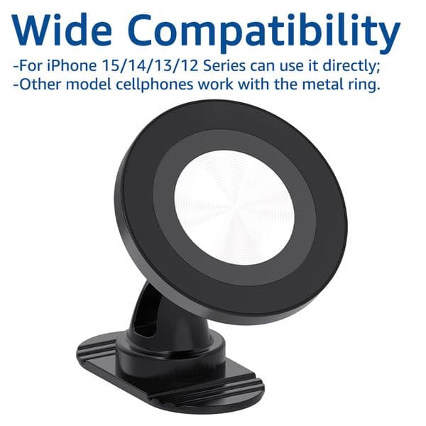 iBudim for MagSafe Car Mount Sticker Adhesive Car Dashboard Magnetic Phone Holder for iPhone Samsung Xiaomi Strong Magnet Stand