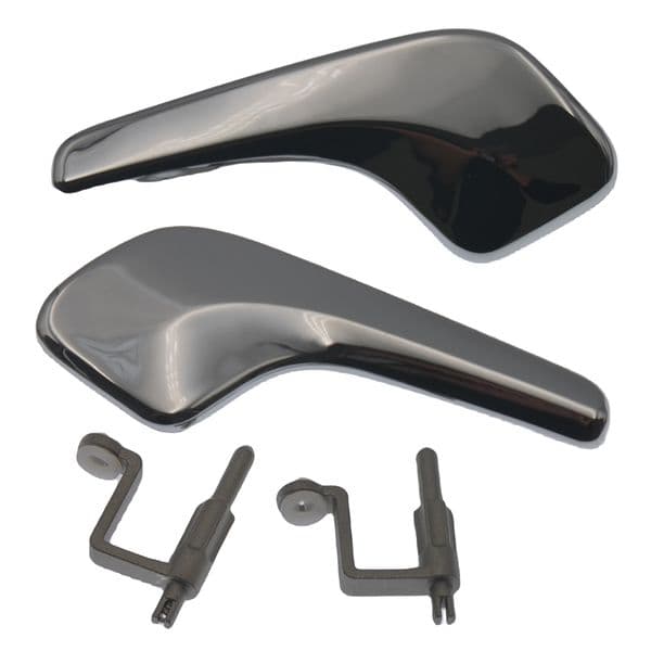 Inner Door Handle+Connecting Rod Plated Inside Door Grab Handle Left/Right 13297813 13297814 for Vauxhall Corsa D 2006-2016 Box