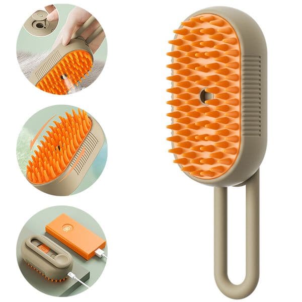 Cat Dog Brush 3 in1 Pet Steamy Hair Removal for Small Large Cats Puppy Steam Spray Massage Comb Dogs Accessories ddmythur