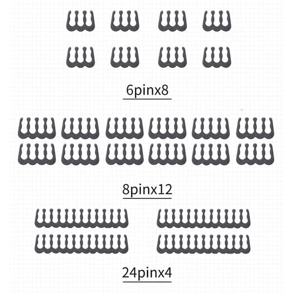 24pcs Cable Comb/Clamp/Clip/Organizer/Dresser for 3.0-3.6mm PC Power Cables Wiring 6/8/24 Pin Computer Wire Management Clip