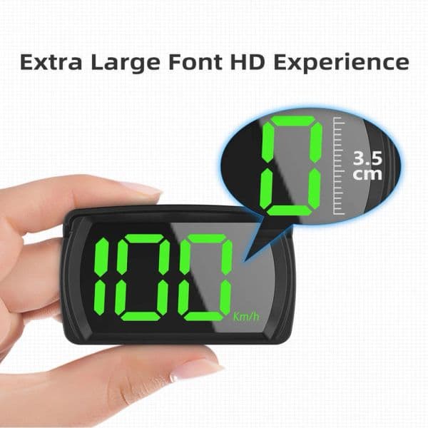 Universal KMH MPH Reminder Meter HD LCD Display Smart Digital Speed Meter Plug and Play Big Font for All Cars Buses Trucks