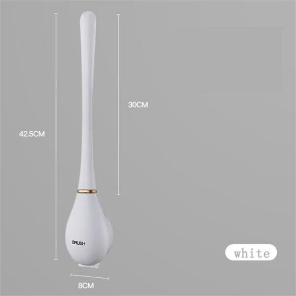 Soft Silicone Toilet Brushes with Hanging Holder Set Wall-Mounted Long Handled Cleaning Brush Hygienic Bathroom Accessories 2023