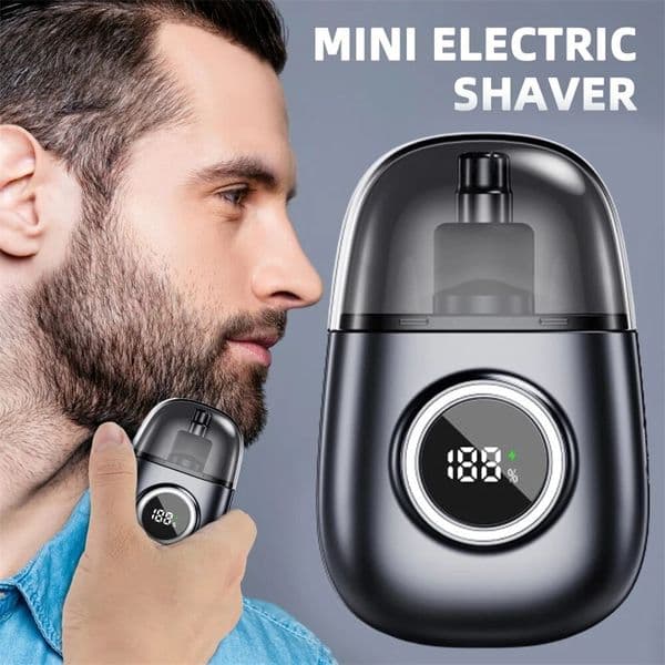 Electric Portable Shaver Pocket Electric Razor For Men Mini Beard Shaver LCD Power Display Type-C Rechargeable Wet 2025 Dry Use Razor