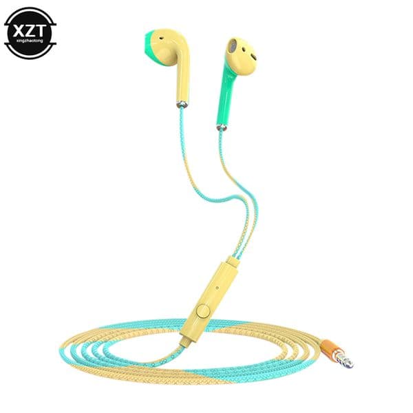 U24 Wire Stereo Earphone 3.5MM IN-Ear Headphone Running Music Game Earphone Noise Cancel For Mobile Phone PC PAD Laptop With Mic